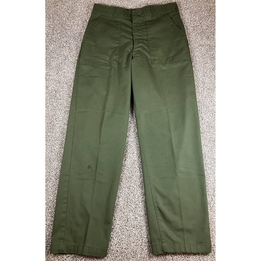 Vintage US Military OG 507 Utility Fatigue Trousers Green 34x31 (Fits 32x30)